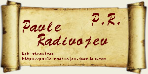 Pavle Radivojev vizit kartica